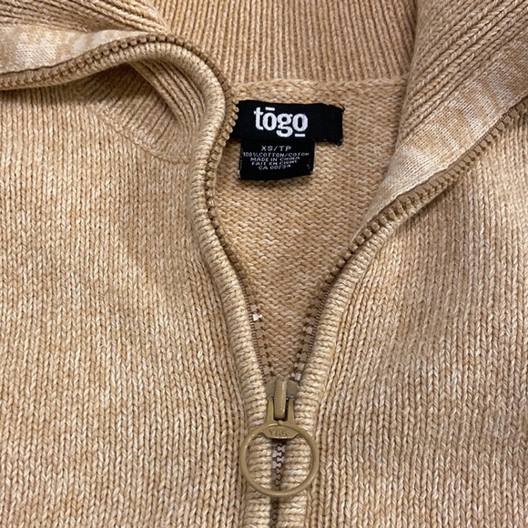 TOGO Golden Knit zip up Women’s Cardigan - Picture 4 of 14